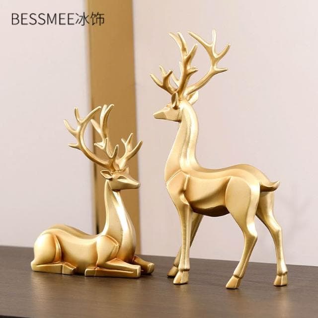 現代輕奢鹿 工藝品擺件 客廳玄關家居喬遷裝飾 生日禮物 北歐風裝飾 入厝禮物