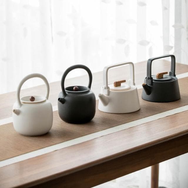 HMee 匯美 陶瓷燒水壺 電陶爐 煮茶器 家用陶瓷功夫茶具泡茶壺 溫茶煮茶壺套裝 陶瓷壺