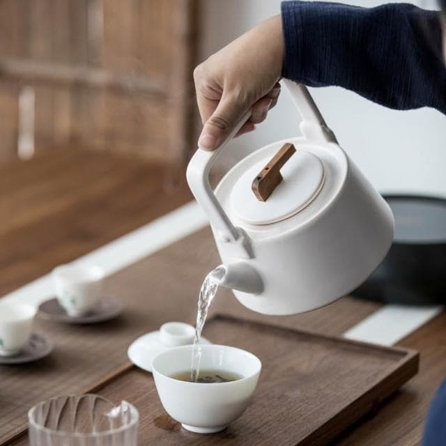 HMee 匯美 陶瓷燒水壺 電陶爐 煮茶器 家用陶瓷功夫茶具泡茶壺 溫茶煮茶壺套裝 陶瓷壺