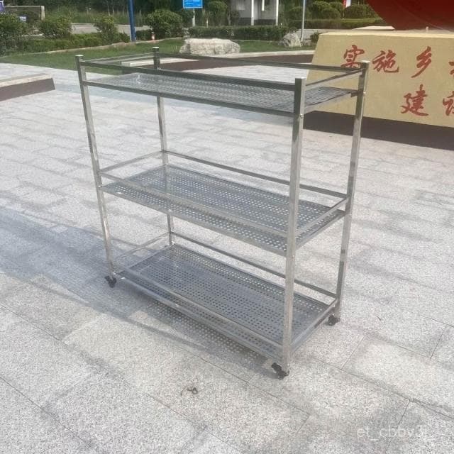 熱賣💕不銹鋼陽臺戶外清倉新款多肉花盆架多層階梯式落地可移動帶輪花架 花架 盆栽架 陽臺花架 園藝花架 多肉植物架