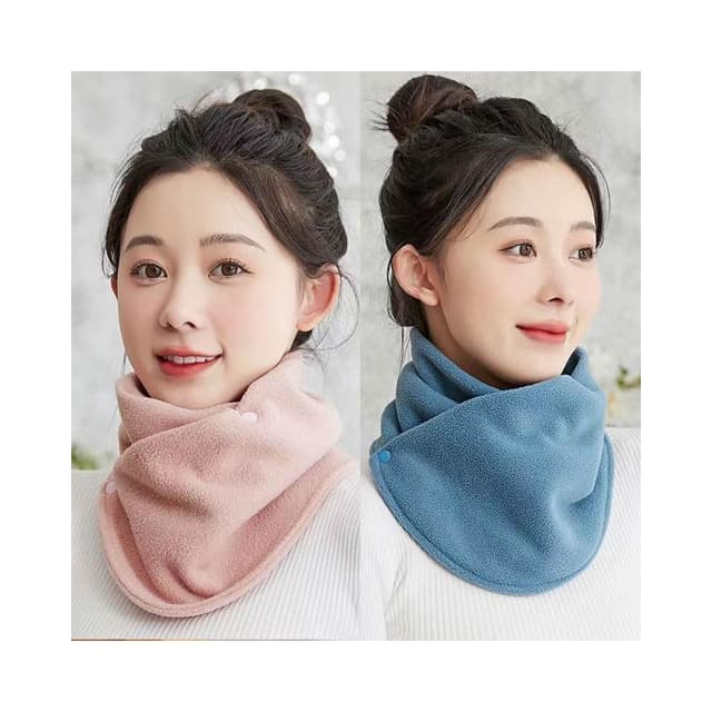 雙扣搖粒絨圍脖 保暖圍脖 防風圍脖 多功能圍巾 10色可選 WA029