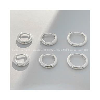 玩美飾集｜現貨&免運，S925全純銀 洗澡不用摘/圓圈簡約純銀耳扣 VE0086/VE0087/VE0088