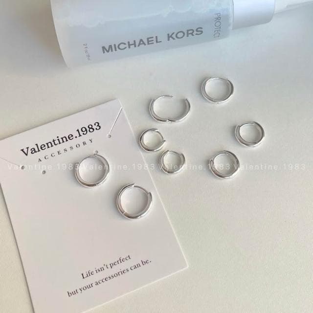 玩美飾集｜現貨&免運，S925全純銀 洗澡不用摘/圓圈簡約純銀耳扣 VE0086/VE0087/VE0088