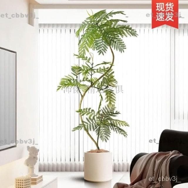 熱賣🌈藍花楹仿真綠植高端室內客廳門店網紅ins風裝飾大型落地盆栽仿生 盆栽 居傢裝飾 仿真植物 人造樹 假樹 假植物