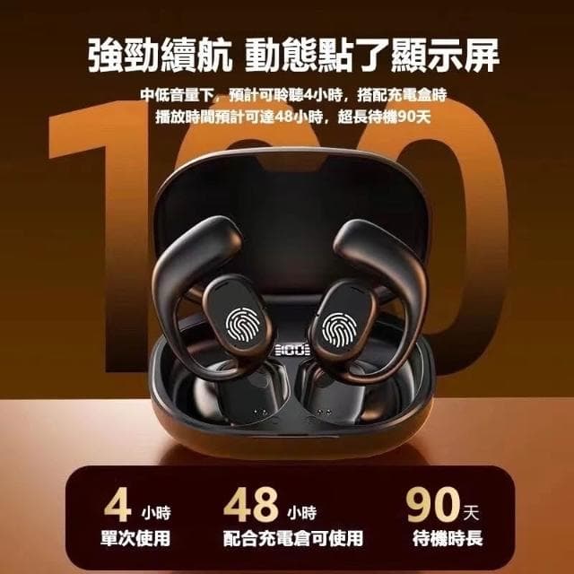 台灣現貨速發 隔日達 升級款 真骨偉導無線藍牙耳機 無線藍牙耳機 不傷耳 掛耳式 運動耳機 降噪耳機 防水防汗超長續航 藍芽無線耳機