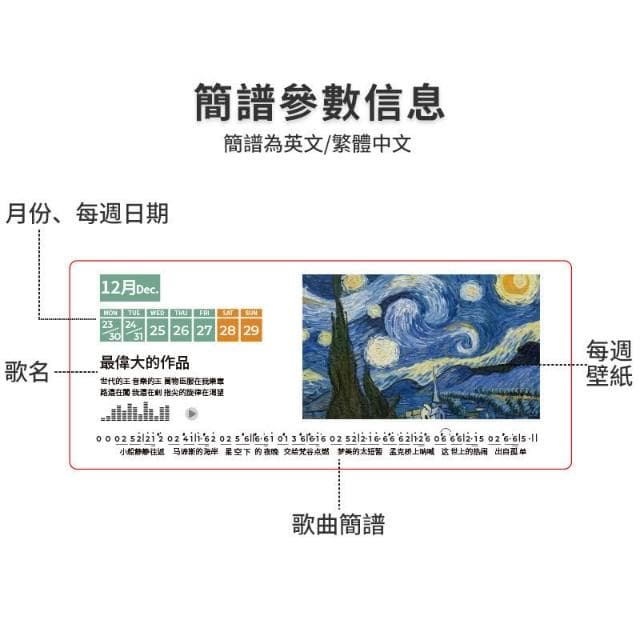 2025年繁體升級版💖可調節音量 手搖鋼琴臺歷 迷你鋼琴 鋼琴臺歷 鋼琴日曆 可彈奏音樂 生日禮物 鋼琴臺歷 音樂日歷