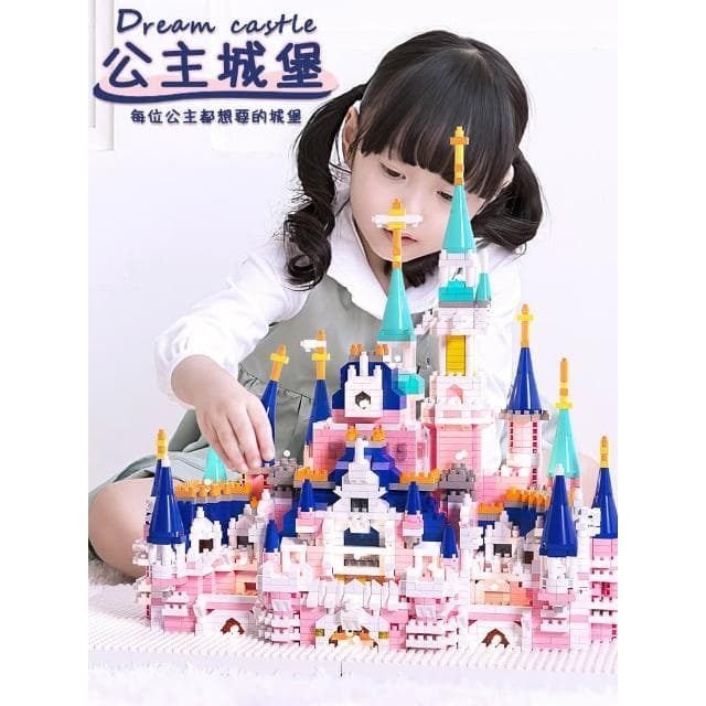 迪士尼城堡積木女孩子公主系列6兒童益智動腦8拼裝玩具聖誕節禮物
