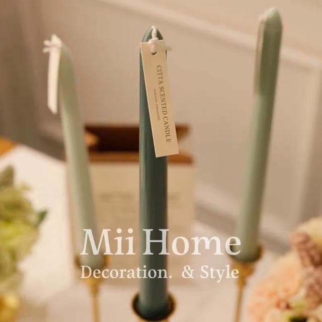 Mii厝邊  莫蘭迪漸層長蠟燭 婚禮蠟燭 派對蠟燭 香氛蠟燭 香薰蠟燭 蠟燭 北歐蠟燭台香氛蠟燭大豆蠟