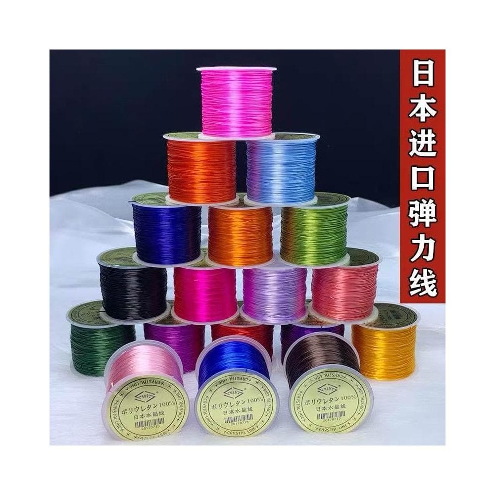 ［佰財珠寶］日本進口扁絲彈力線水晶手串彈力線佛珠寶文玩手鍊鬆緊線diy手工耐磨
