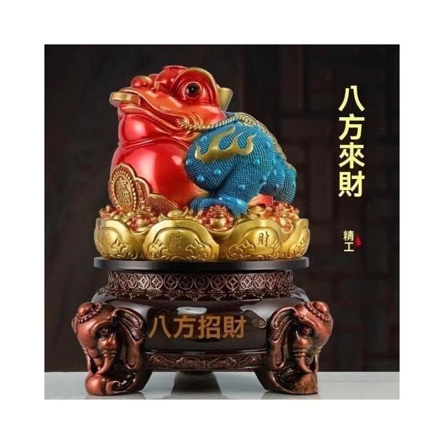 免運貨損包賠新款八方招財金蟾擺件彩銅色公司辦公室店鋪前臺裝飾喬遷開業送禮