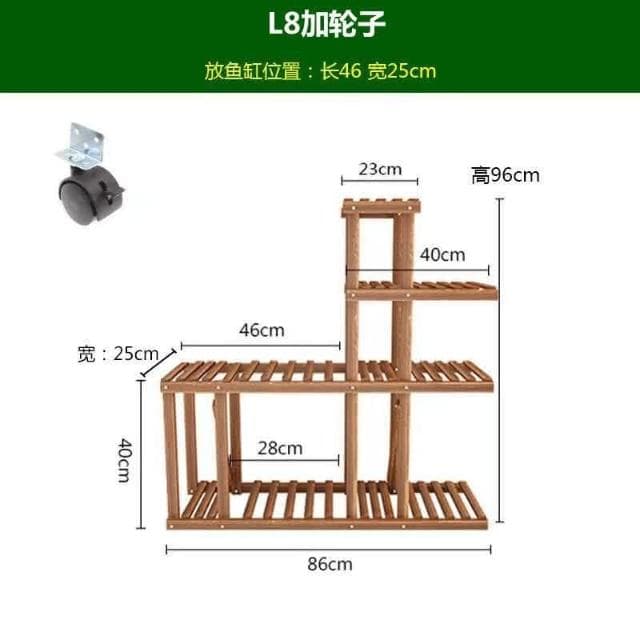 廠家直發 花架客廳 魚缸花架子多層 特價陽臺落地式實木盆栽植物室內置物架