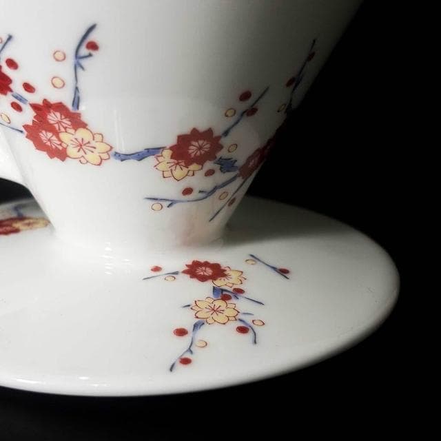 星芒骨瓷濾杯 星芒濾杯 骨瓷濾杯 錦繪梅紋 櫻花限定版 全球限量2022個