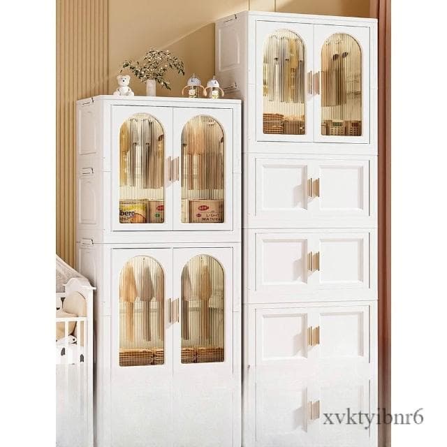 ✨ 廠家直銷✨ 免安装宝宝衣柜 加厚婴儿收纳柜 家用零食整理箱 衣服储物柜 儿童小衣橱 可折叠衣柜