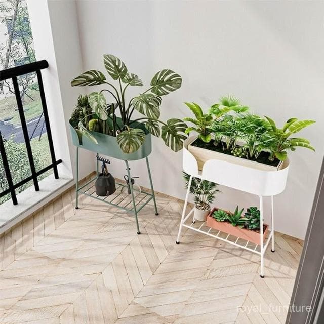 精選 北歐陽臺鐵藝花架子網紅客廳花架置物架落地盆栽架子落地式植物架 WPQ0