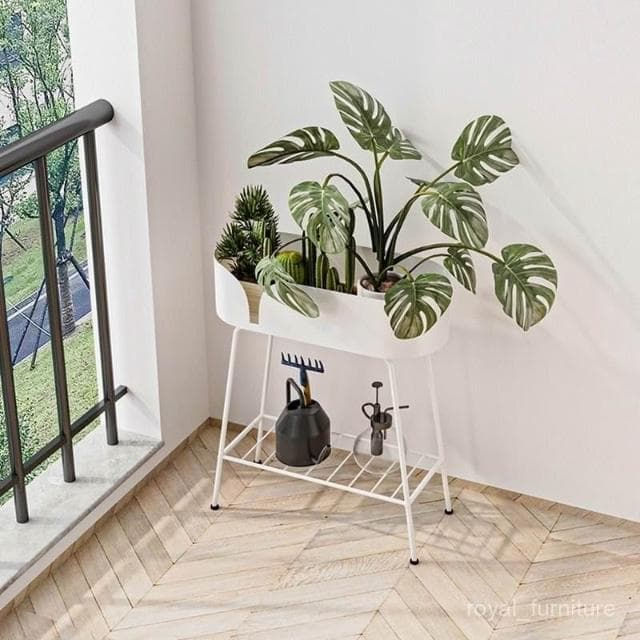 精選 北歐陽臺鐵藝花架子網紅客廳花架置物架落地盆栽架子落地式植物架 WPQ0