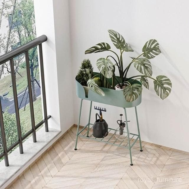精選 北歐陽臺鐵藝花架子網紅客廳花架置物架落地盆栽架子落地式植物架 WPQ0