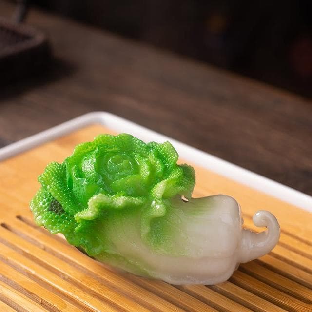 四季風家居 創意變色柿子茶寵可養仿真水果如意白菜財神茶具擺件茶盤裝飾茶玩