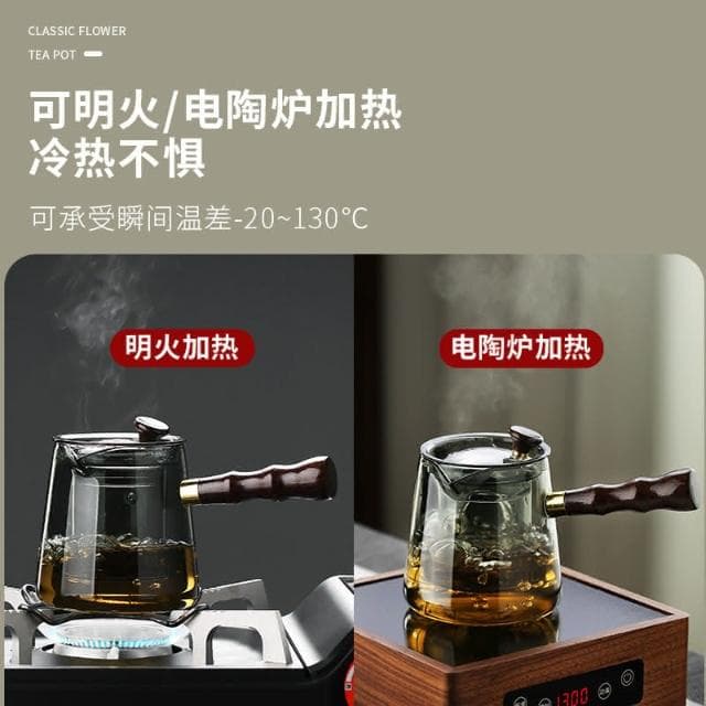 四季風家居 玻璃茶具組家用茶盤辦公室客廳喝茶會客功夫茶杯高級耐熱泡茶壺