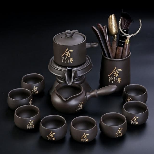 四季風家居 紫砂石磨自動茶具套裝茶壺懶人泡茶神器功夫茶具整套茶盤家用定制