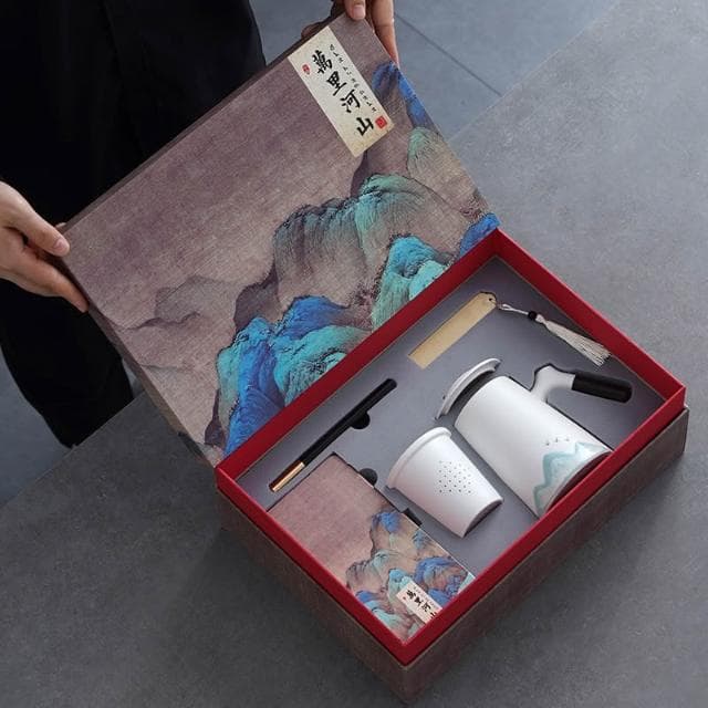 畢業季禮品文創泡茶杯辦公杯套裝送禮送老師會議紀念品教師節禮物
