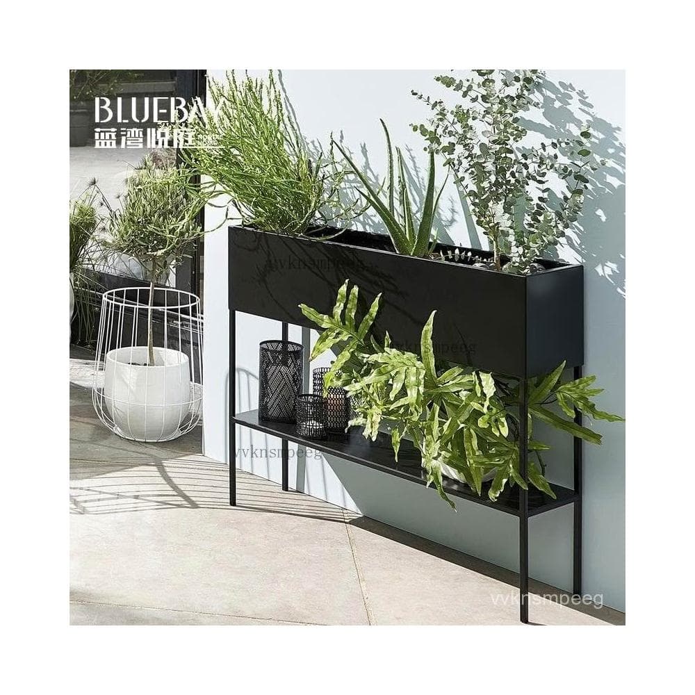 免運#包發票#陽臺花架 花盆 花架 盆栽架 多肉植物架 北歐戶外雙層大型花架隔斷植物架室外陽臺落地式庭院綠植架