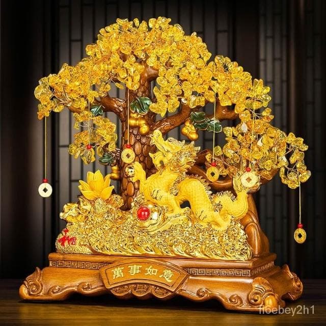 黃水晶 玄關擺飾 開店送禮 招財擺件 入厝禮物 招財鹿 發財樹 開幕送禮 家居擺飾 招財貓