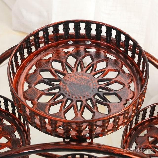 廠傢促銷  免運 花架子室內鐵藝多層置物架傢用陽臺多肉綠蘿花盆架簡約客廳落地式園藝 陽臺花架 花盆 盆栽架 植物架 T