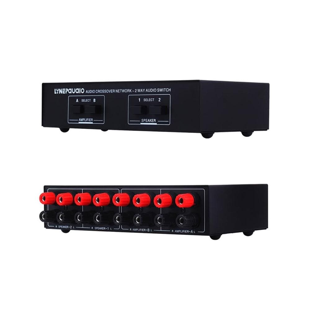 易控王 擴大機 / 被動式喇叭 香蕉頭鎖線端子 切換器 兩組擴大機以及喇叭切換 開關式設計切換(40-060-01)