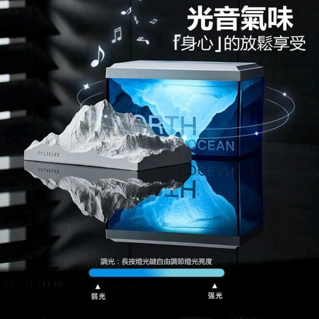 (極地冰川薰香夜燈)冰川擴香燈 擴香迷你燈 創意夜燈 小夜燈 七夕情人節 女生禮物 男生禮物 小眾禮物