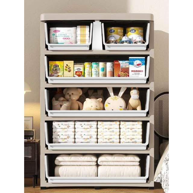 床頭加深加厚抽屜式收納櫃子嬰兒童衣櫃玩具儲物箱家用多層五斗櫃