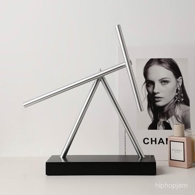 🌸物理反重力辦公室牛頓擺動鋼鐵俠混沌擺永動擺件商務喬遷新居禮物