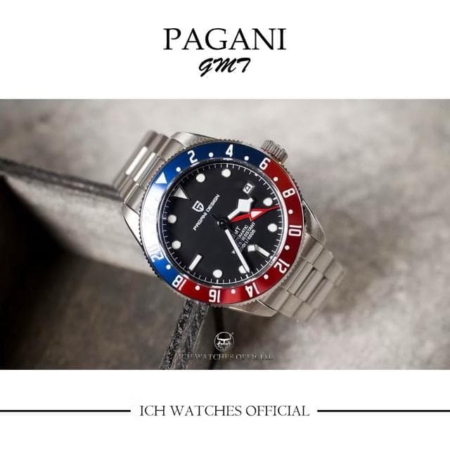 【Pagani 帕加尼】ICHco 實體門市 美國 PAGANI DESIGN GMT系列男錶機械錶-手錶潛水錶第二時區運動錶生日禮物情人節禮物父親節禮物
