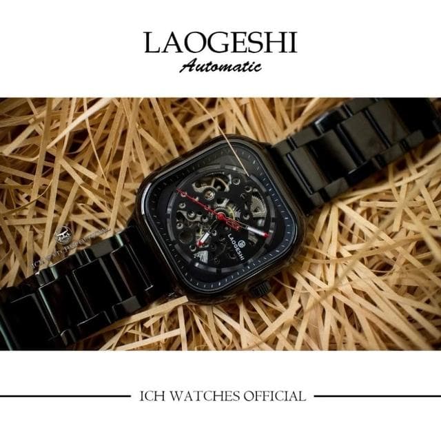 ICHco 實體門市 Laogeshi 方形工業風機械錶-石英錶潛水錶七個星期五男錶女錶情侶錶學生錶運動錶情人節禮物生日禮物父親節禮物