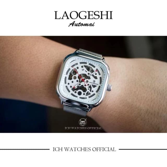 ICHco 實體門市 Laogeshi 方形工業風機械錶-石英錶潛水錶七個星期五男錶女錶情侶錶學生錶運動錶情人節禮物生日禮物父親節禮物