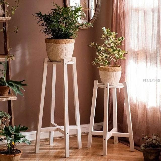 掬涵實木花盆架客廳置物架陽臺多肉綠蘿花盆架落地花幾盆栽植物架 台灣熱賣