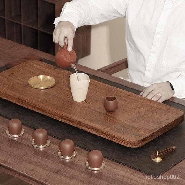 可開發票 爆款 一條排水式茶盤實木整塊鵰刻茶臺傢用日式風幹濕兩用茶海功夫茶具