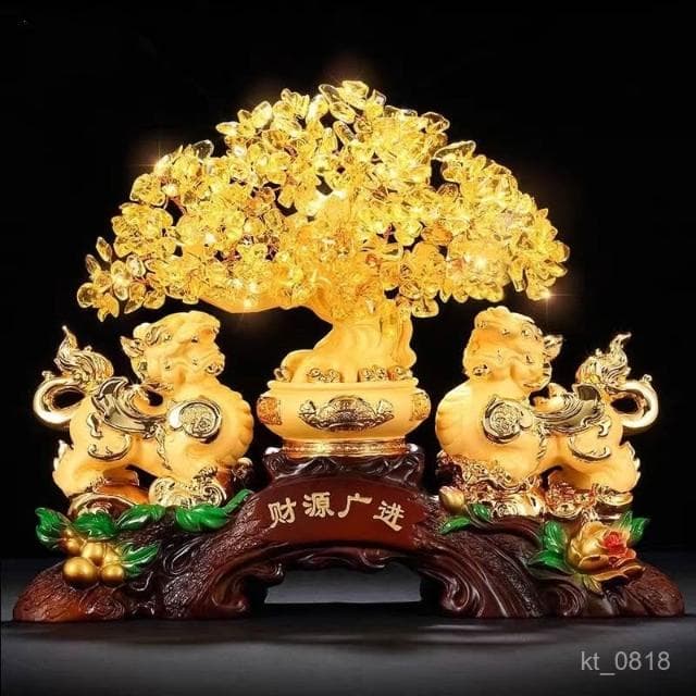 免運 招財葫蘆 貔貅擺飾 黃水晶發財樹 擺件 招財擺飾 客廳擺飾 玄關擺件 店鋪擺飾 風水擺件 入厝禮物 開幕送禮