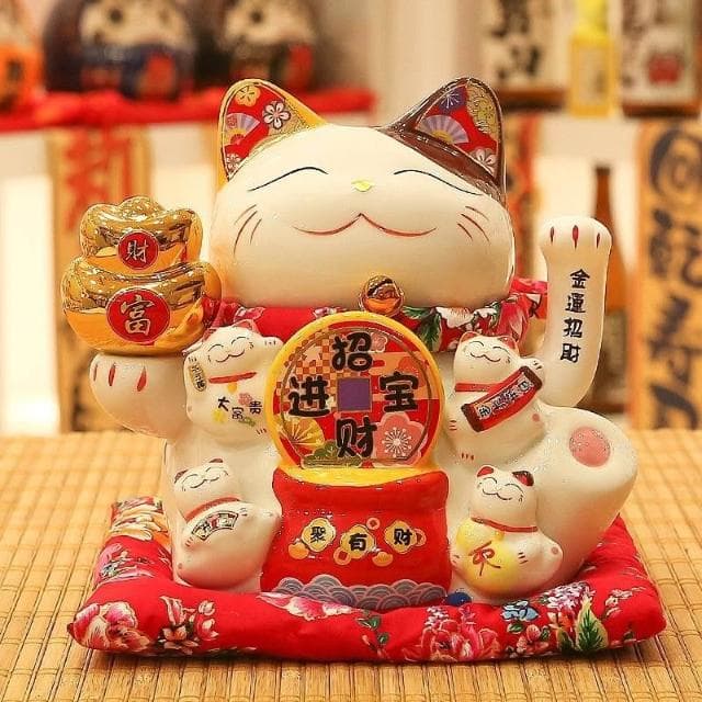 招財貓 轉運輪 自動招手 招財貓擺飾 存錢筒 居傢裝飾 日式風招財貓 入厝禮物 交換禮物 開幕送禮