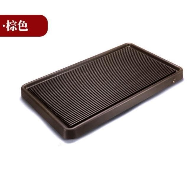 簡約茶盤中式電膠木家用幹泡臺實木方形茶臺茶具