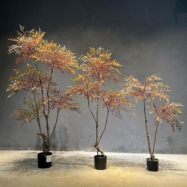 仿真南天竹植物批發假綠植裝飾仿真樹客廳落地盆栽仿生綠植擺件