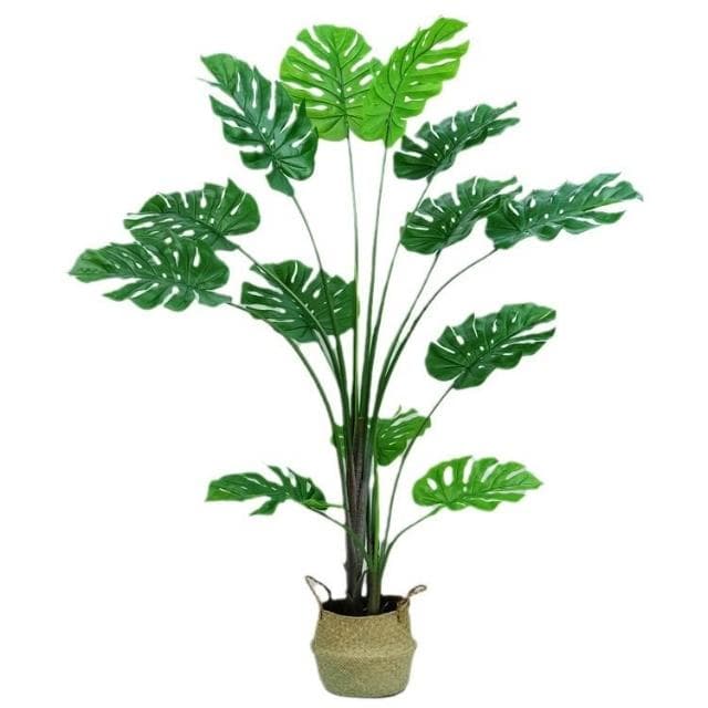 仿真龜背竹大型落地綠植盆栽客廳家居辦公室裝飾假植物仿真盆景擺