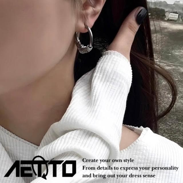 𝑨𝑬𝑻𝑻𝑶 復古雕花耳環 精緻做工 個性 醫療鋼 耳針款 無耳洞耳夾 男女可戴 耳環 耳夾 耳骨夾 男生耳環