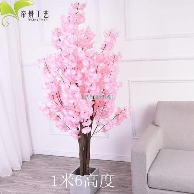 精選  浪漫粉色櫻花 大型 多花仿真花樹 盆景 落地 盆栽 人造植物 景觀 造型園林 假數 假花 仿真樹 仿真花