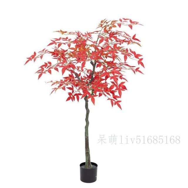 仿真綠植 假紅楓樹 盆栽植物 造景楓叶 裝飾花 客廳落地 擺件大型 假花卉 仿真樹 仿真花
