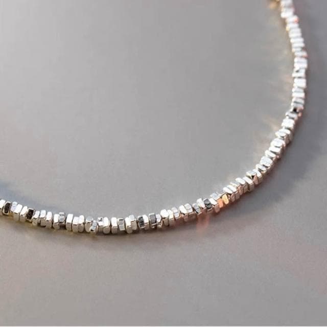 Sweet Air  通體純銀 S925純銀 不規則碎銀子純銀手鍊 Y2353 首爾人氣純銀手鍊