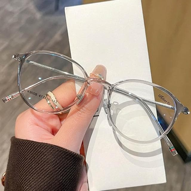 【EMMA SUE】黑色眼鏡 TR90眼鏡 眼鏡 鏡框 鏡架 超輕鏡框 小框眼鏡 禮物 圓框眼鏡 素顏眼鏡 純鈦鏡框 眼鏡框 眼鏡架