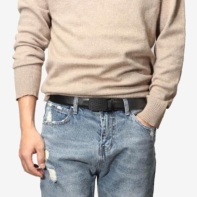 【EMMA SUE】皮帶 精品皮帶 男士腰帶 牛皮腰帶 黑色腰帶 商務人士必備 男生禮物 腰帶 牛皮帶 男士皮帶 自動皮帶 真皮皮帶