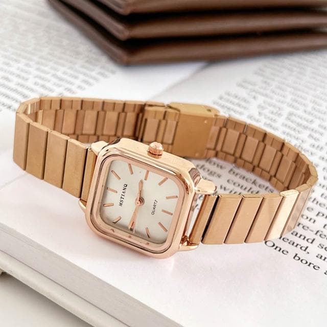 【EMMA SUE】手錶 手錶女生 禮物 小方錶 女士腕錶 方形手錶 考試專用女錶 港風 氣質手錶 高顏值 石英錶 學生手錶 高級感