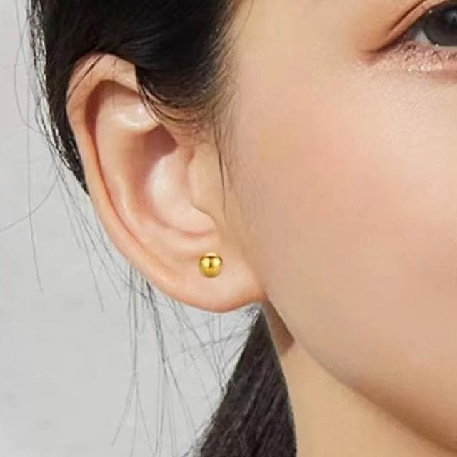 【EMMA SUE】女生耳環 925純銀 圓球 耳釘 飾品 耳環 小耳環 簡約 時尚 設計感 純銀耳環 925銀針 耳飾 防過敏耳環 