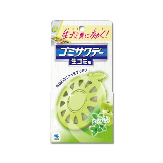 【小林製藥】日本蘋果造型按鈕式垃圾桶除臭貼-廚餘用(綠)2.7ml/盒(小林製藥廚餘桶消臭劑尿布垃圾消臭劑淨化空氣除臭貼片長效擴香劑芳香貼片居家微淡香氛盒)